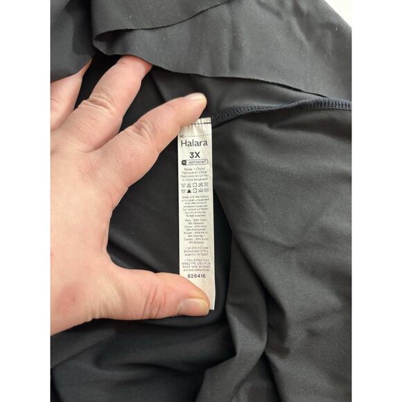 Halara Everyday Plus Size Midi Chill Dress-La Land Dress Plus Size 3X Black Slit - Picture 9 of 9